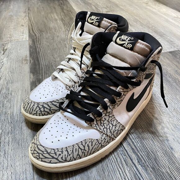 Nike Air Jordan 1 Retro OG High White Cement size 10 DZ5485-052 OG - Picture 2 of 8